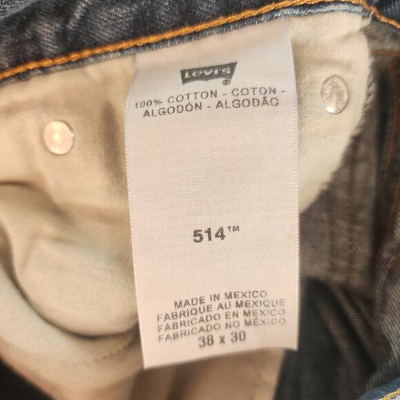 Levi's 514 Blue Denim Straight Leg Men's Jeans Size 38 x 30 - Picture 4 of 4